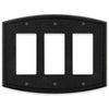 Blackwell Black Iron Cast - 3 Rocker Wallplate - Wallplate Warehouse 58RRRBI - B 070686012291 3 Rocker