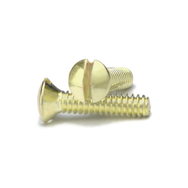 Brass 3/4 Inch Wallplate Screws - 10 Pack - Wallplate Warehouse PSBR 070686393765 Screws