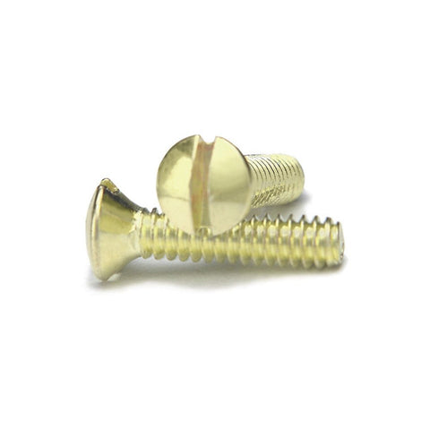 Brass 3/4 Inch Wallplate Screws - 10 Pack - Wallplate Warehouse PSBR 070686393765 Screws