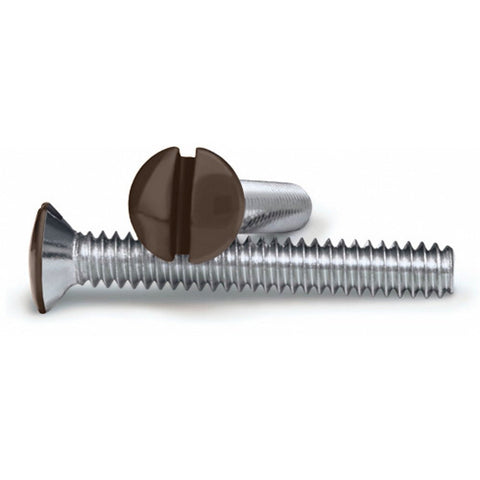 Brown 1 Inch Wallplate Screws - 10 Pack - Wallplate Warehouse PSLB 070686582473 Screws