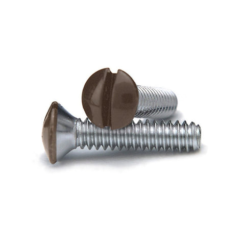 Brown 3/4 Inch Wallplate Screws - 10 Pack - Wallplate Warehouse PSB 070686578346 Screws