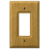 Carson Light Oak Wood - 1 Rocker Wallplate - Wallplate Warehouse 4025R 070686401873 1 Rocker
