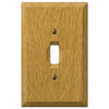 Carson Light Oak Wood - 1 Toggle Wallplate - Wallplate Warehouse 4025T 070686401811 1 Toggle