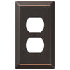 Century Aged Bronze Steel - 1 Duplex Wallplate - Wallplate Warehouse 163DDB 070686555774 1 Duplex