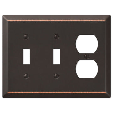 Amerelle Century Aged Bronze Steel Wallplates and Switchplates