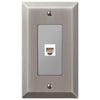 Century Antique Nickel Steel - 1 Phone Jack Wallplate - Wallplate Warehouse 163PHAN 070686580455 Phone Jacks