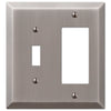 Century Antique Nickel Steel - 1 Toggle / 1 Rocker Wallplate - Wallplate Warehouse 163TRAN 070686574386 1 Toggle / 1 Rocker