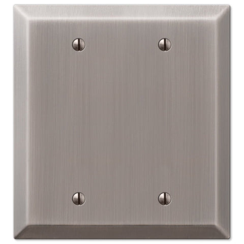 Century Antique Nickel Steel - 2 Blank Wallplate - Wallplate Warehouse 163BBAN 070686574508 2 Blank