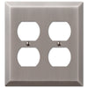 Century Antique Nickel Steel - 2 Duplex Wallplate - Wallplate Warehouse 163DDAN 070686574393 2 Duplex