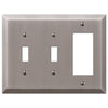 Century Antique Nickel Steel - 2 Toggle / 1 Rocker Wallplate - Wallplate Warehouse 163TTRAN 070686574430 2 Toggle / 1 Rocker
