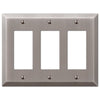 Century Antique Nickel Steel - 3 Rocker Wallplate - Wallplate Warehouse 163RRRAN 070686574454 3 Rocker