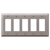 Century Antique Nickel Steel - 5 Rocker Wallplate - Wallplate Warehouse 163R5AN 070686574492 5 Rocker
