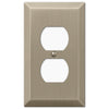 Century Brushed Bronze Steel - 1 Duplex Wallplate - Wallplate Warehouse 163DBZ 070686574621 1 Duplex