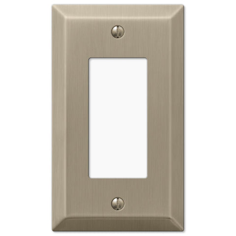 Century Brushed Bronze Steel - 1 Rocker Wallplate - Wallplate Warehouse 163RBZ 070686574638 1 Rocker