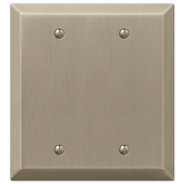 Century Brushed Bronze Steel - 2 Blank Wallplate - Wallplate Warehouse 163BBBZ 070686574782 2 Blank