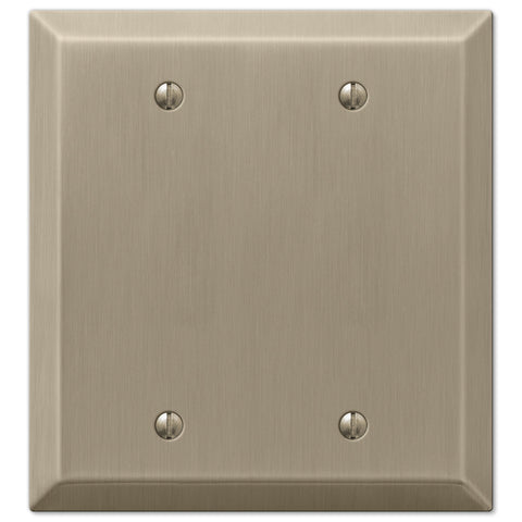 Century Brushed Bronze Steel - 2 Blank Wallplate - Wallplate Warehouse 163BBBZ 070686574782 2 Blank