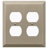 Century Brushed Bronze Steel - 2 Duplex Wallplate - Wallplate Warehouse 163DDBZ 070686574676 2 Duplex