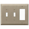 Century Brushed Bronze Steel - 2 Toggle / 1 Rocker Wallplate - Wallplate Warehouse 163TTRBZ 070686574713 2 Toggle / 1 Rocker