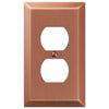Century Brushed Copper Steel - 1 Duplex Wallplate - Wallplate Warehouse 163DAC 070686569337 1 Duplex