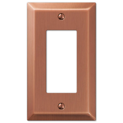 Century Brushed Copper Steel - 1 Rocker Wallplate - Wallplate Warehouse 163RAC 070686569344 1 Rocker
