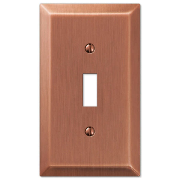 Century Brushed Copper Steel - 1 Toggle Wallplate - Wallplate Warehouse 163TAC 070686569320 1 Toggle