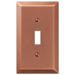 Century Brushed Copper Steel - 1 Toggle Wallplate