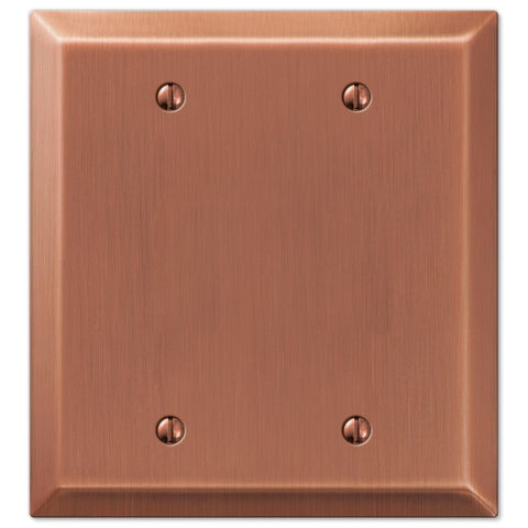 Century Brushed Copper Steel - 2 Blank Wallplate - Wallplate Warehouse 163BBAC 070686578452 2 Blank