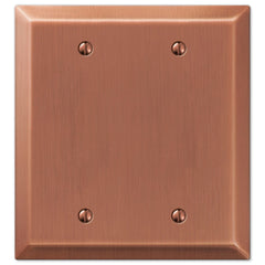 Century Brushed Copper Steel - 2 Blank Wallplate
