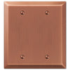 Century Brushed Copper Steel - 2 Blank Wallplate - Wallplate Warehouse 163BBAC 070686578452 2 Blank