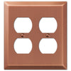 Century Brushed Copper Steel - 2 Duplex Wallplate - Wallplate Warehouse 163DDAC 070686569436 2 Duplex