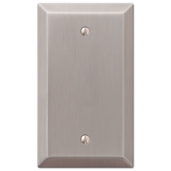 Century Brushed Nickel Steel - 1 Blank Wallplate - Wallplate Warehouse 163BBN 070686574515 1 Blank