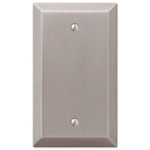 Century Brushed Nickel Steel - 1 Blank Wallplate - Wallplate Warehouse 163BBN 070686574515 1 Blank