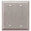 Century Brushed Nickel Steel - 2 Blank Wallplate - Wallplate Warehouse 163BBBN 070686574522 2 Blank
