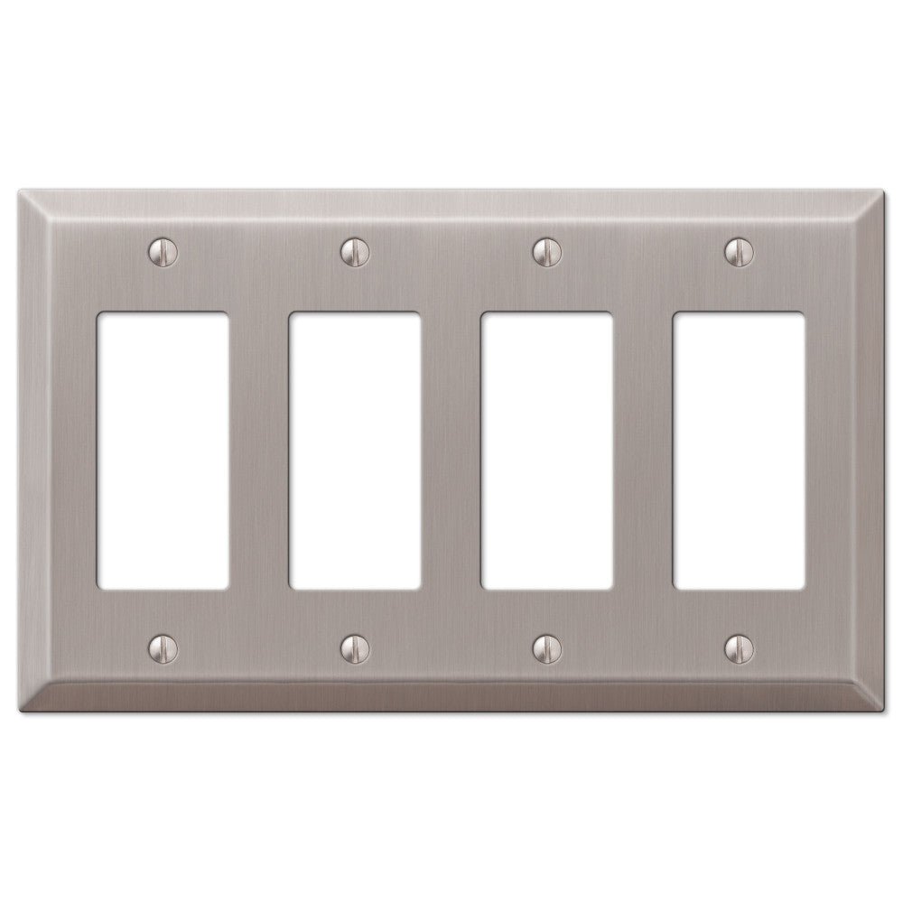 Switch Plate Cover Amerelle Century Steel 4 - Brushed Nickel Finish For Home Decor Toggle Wallplate