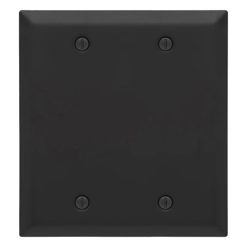 Century Matte Black Steel - 2 Blank - Wallplate Warehouse 163BBMB - B 070686020302 1 Toggle / 1 Duplex