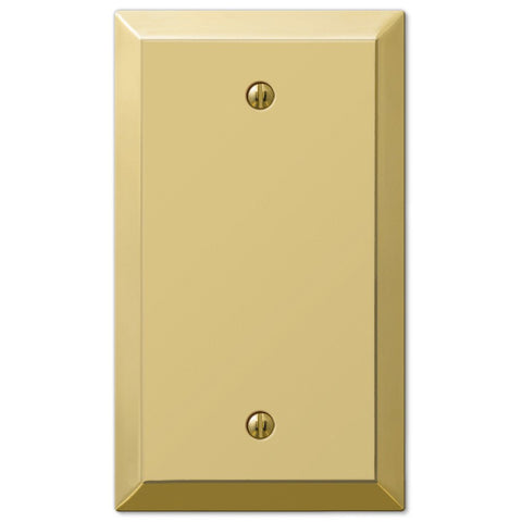 Century Polished Brass Steel - 1 Blank Wallplate - Wallplate Warehouse 163BBR 070686578322 1 Blank