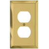Century Polished Brass Steel - 1 Duplex Wallplate - Wallplate Warehouse 163DBR 070686164563 1 Duplex
