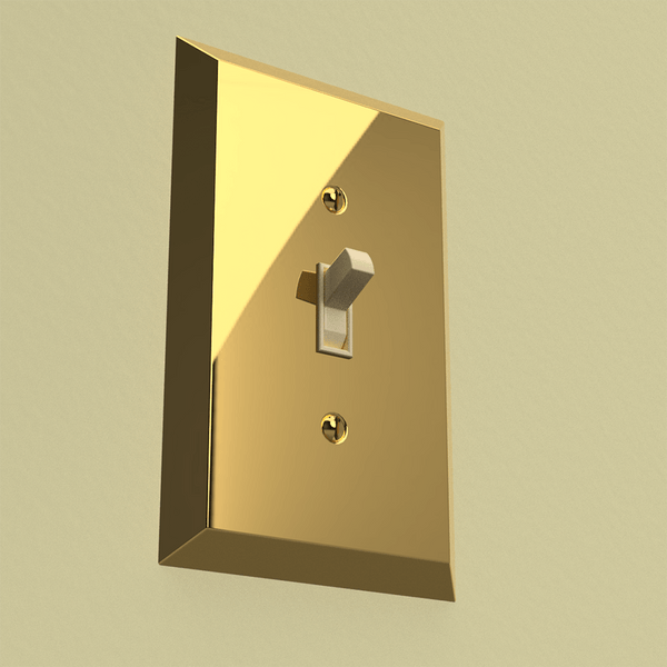 Century Polished Brass Steel - 1 Rocker Wallplate