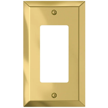 Century Polished Brass Steel - 1 Rocker Wallplate - Wallplate Warehouse 163RBR 070686401163 1 Rocker
