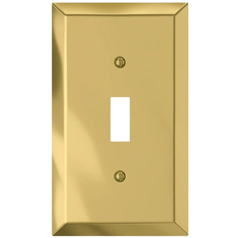 Century Polished Brass Steel - 1 Toggle Wallplate - Wallplate Warehouse 163TBR 070686164570 1 Toggle