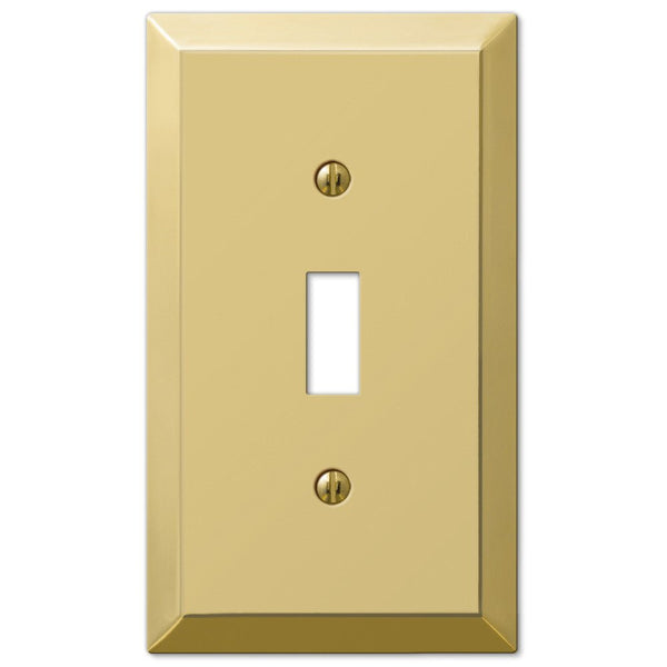 Century Polished Brass Steel - 1 Toggle Wallplate - Wallplate Warehouse 163TBR 070686164570 1 Toggle