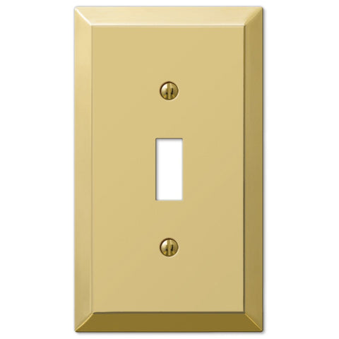 Century Polished Brass Steel - 1 Toggle Wallplate - Wallplate Warehouse 163TBR 070686164570 1 Toggle