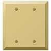 Century Polished Brass Steel - 2 Blank Wallplate - Wallplate Warehouse 163BBBR 070686579701 2 Blank
