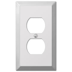 Century Polished Chrome Steel - 1 Duplex Wallplate