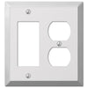 Century Polished Chrome Steel - 1 Rocker / 1 Duplex Wallplate - Wallplate Warehouse 161RD 070686578407 1 Rocker / 1 Duplex