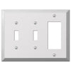 Century Polished Chrome Steel - 2 Toggle / 1 Rocker Wallplate - Wallplate Warehouse 161TTR 070686579695 2 Toggle / 1 Rocker