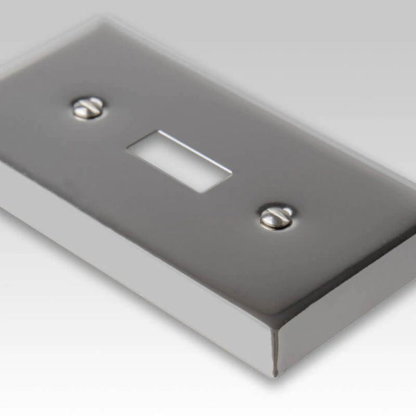 Century Polished Nickel Steel - 2 Rocker Wallplate