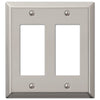 Century Polished Nickel Steel - 2 Rocker Wallplate - Wallplate Warehouse 163RRPN 070686574218 2 Rocker