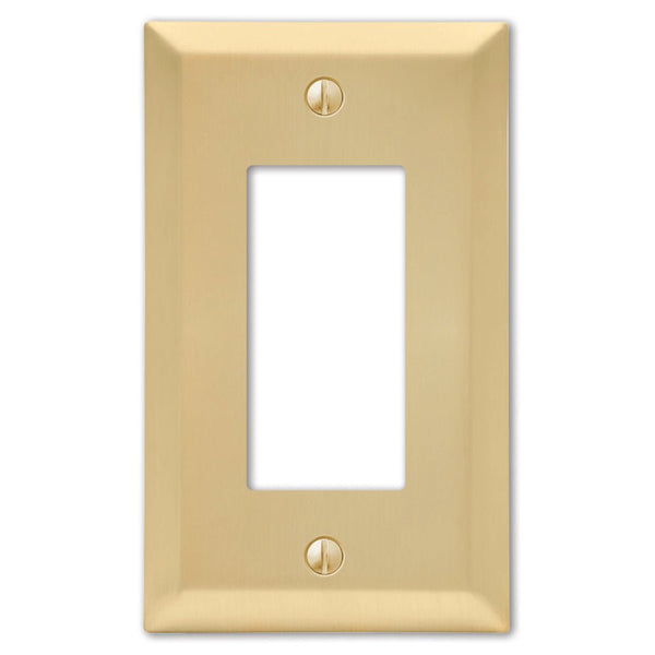 Century Satin Brass Steel - 1 Rocker Wallplate - Wallplate Warehouse 163RSB 070686586174 1 Rocker