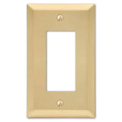 Century Satin Brass Steel - 1 Rocker Wallplate - Wallplate Warehouse 163RSB 070686586174 1 Rocker
